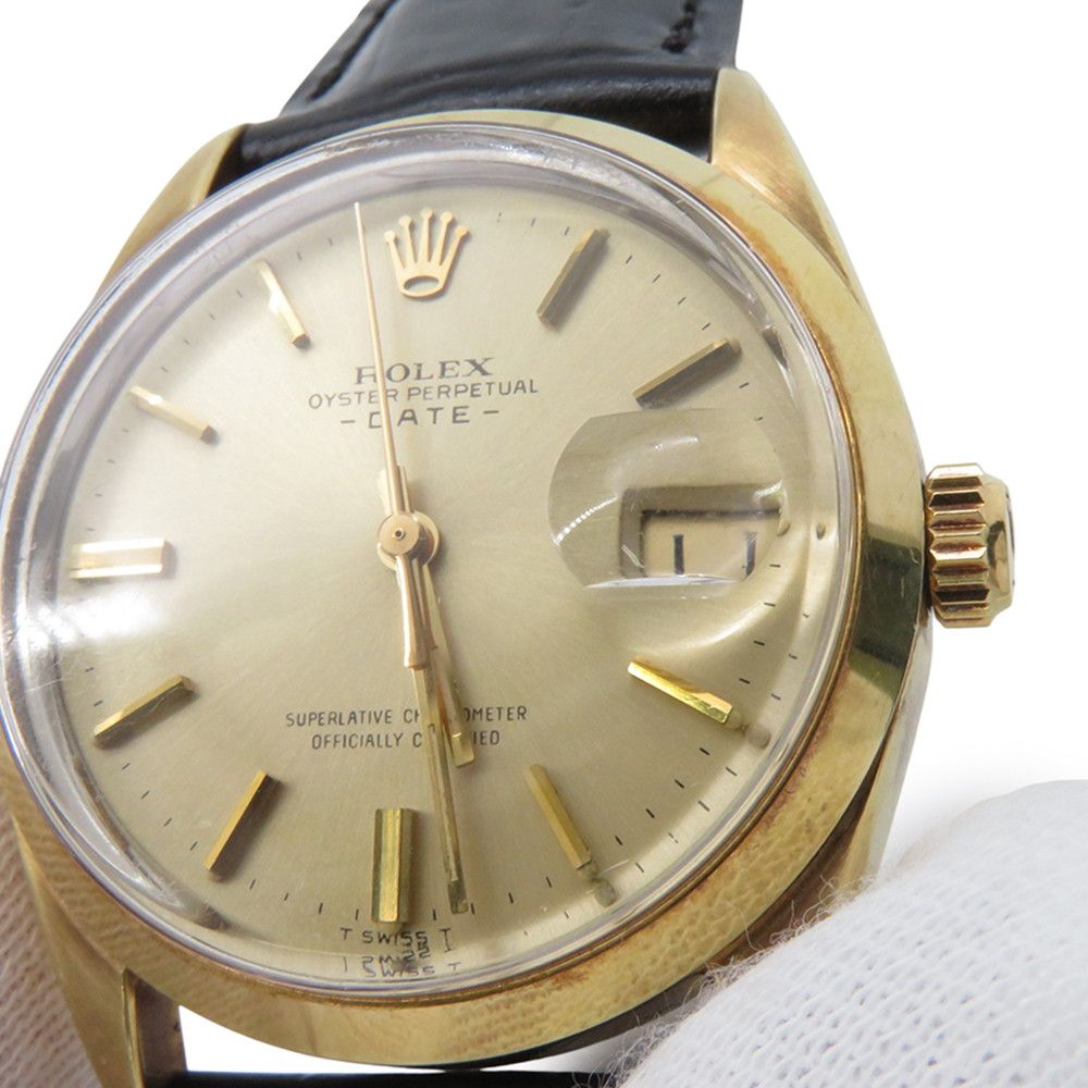 Rolex Oyster Perpetual Date No 29 Watch Champagne Dial Vintage — view 5