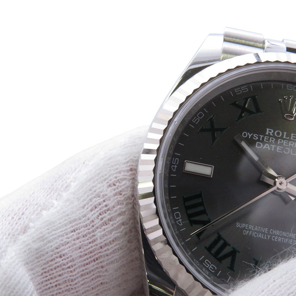 Rolex Datejust 36 SS 18k White Gold Roulette Watch Calf Dial Roman — view 4
