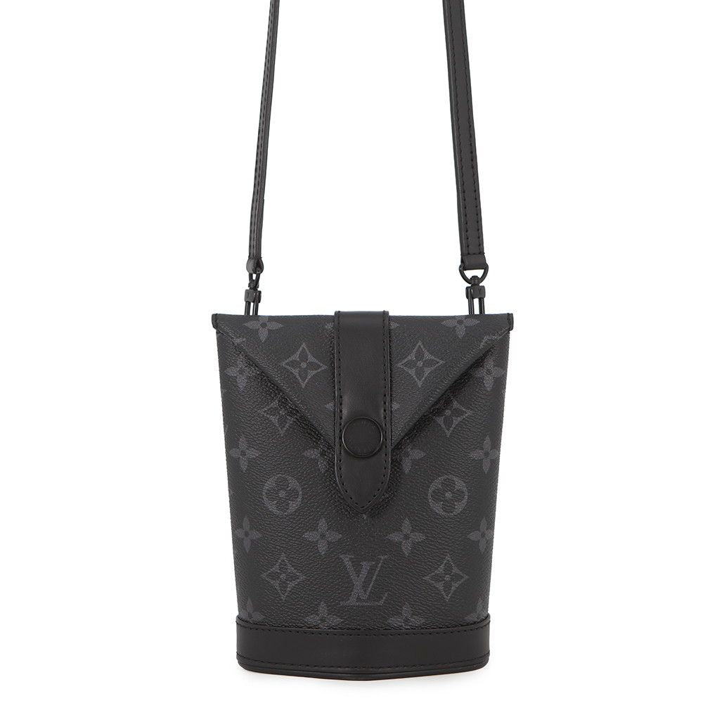 Louis Vuitton Shoulder Bag Monogram Eclipse Envelope Pouch Black