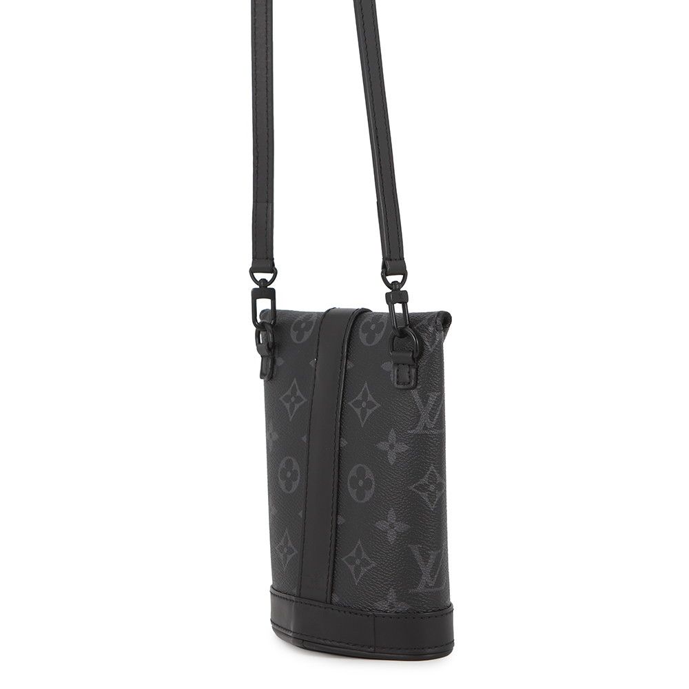 Louis Vuitton Shoulder Bag Monogram Eclipse Envelope Pouch Black — view 2