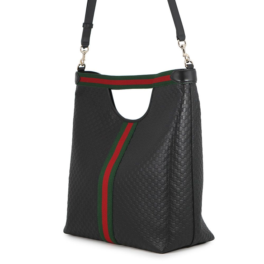 Gucci Tote Ophidia Micro Guccissima Giglio Large 2-Way Black — view 2