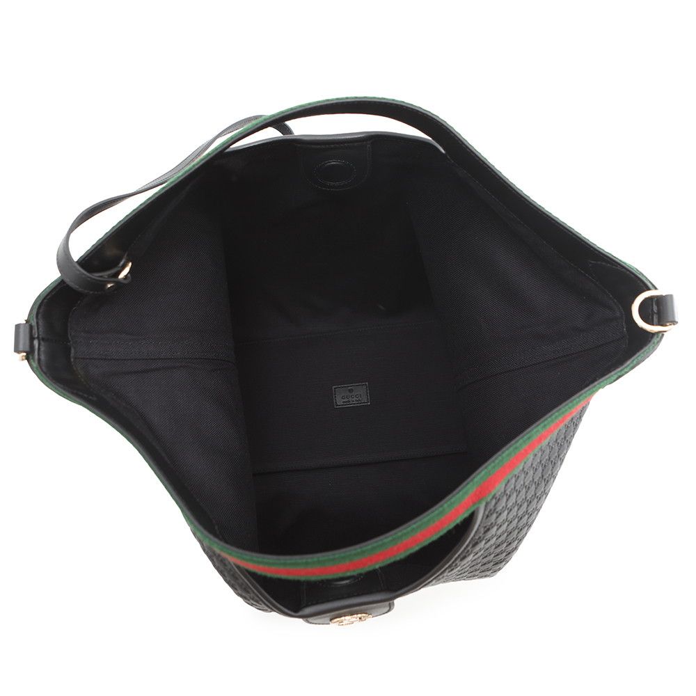 Gucci Tote Ophidia Micro Guccissima Giglio Large 2-Way Black — view 6