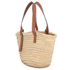 Loewe Tote Anagram Raffia Leather Basket — view 2