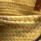 Loewe Tote Anagram Raffia Leather Basket — view 8