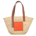 Loewe Tote Anagram Raffia Leather Basket