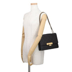 Chanel Chain Shoulder Bag Quilted CC Logo Coco Lock Double Black — view 4