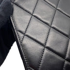 Chanel Chain Shoulder Bag Quilted CC Logo Coco Lock Double Black — view 9