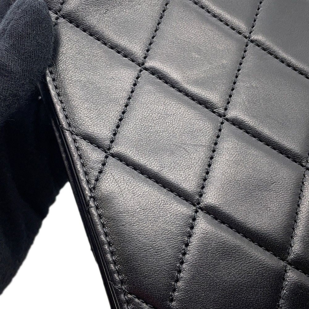 Chanel Chain Shoulder Bag Quilted CC Logo Coco Lock Double Black — view 9
