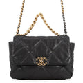 Chanel Chain Shoulder Bag 19 Large Lambskin 2-Way Black