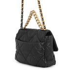 Chanel Chain Shoulder Bag 19 Large Lambskin 2-Way Black — view 2