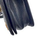 Chanel Chain Shoulder Bag Boy Small Quilted CC Logo Caviar Leather Black — view 9