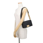 Chanel Chain Shoulder Bag Boy Small Quilted CC Logo Caviar Leather Black — view 4