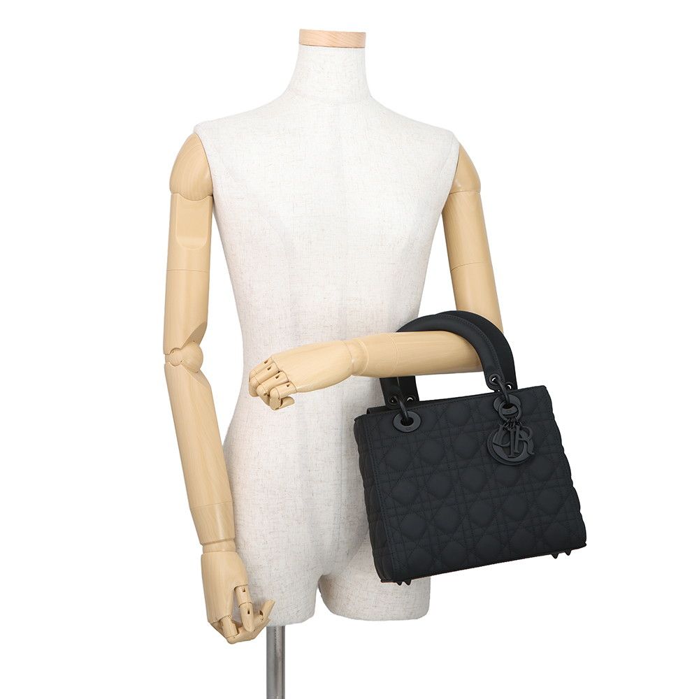 Dior Handbag Lady Ultra Matte Calfskin 2-Way Shoulder Black — view 4