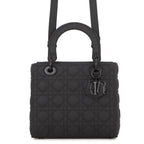 Dior Handbag Lady Ultra Matte Calfskin 2-Way Shoulder Black