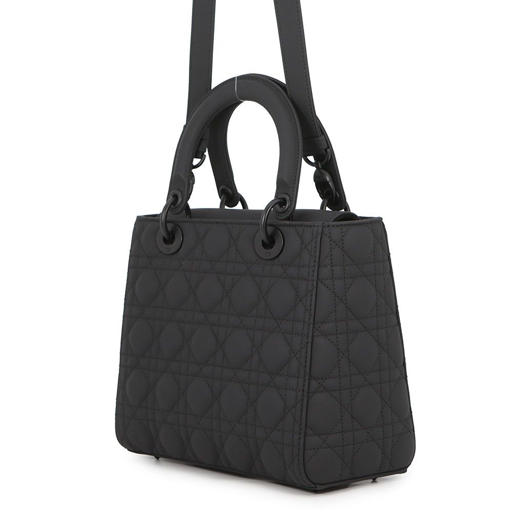 Dior Handbag Lady Ultra Matte Calfskin 2-Way Shoulder Black — view 2
