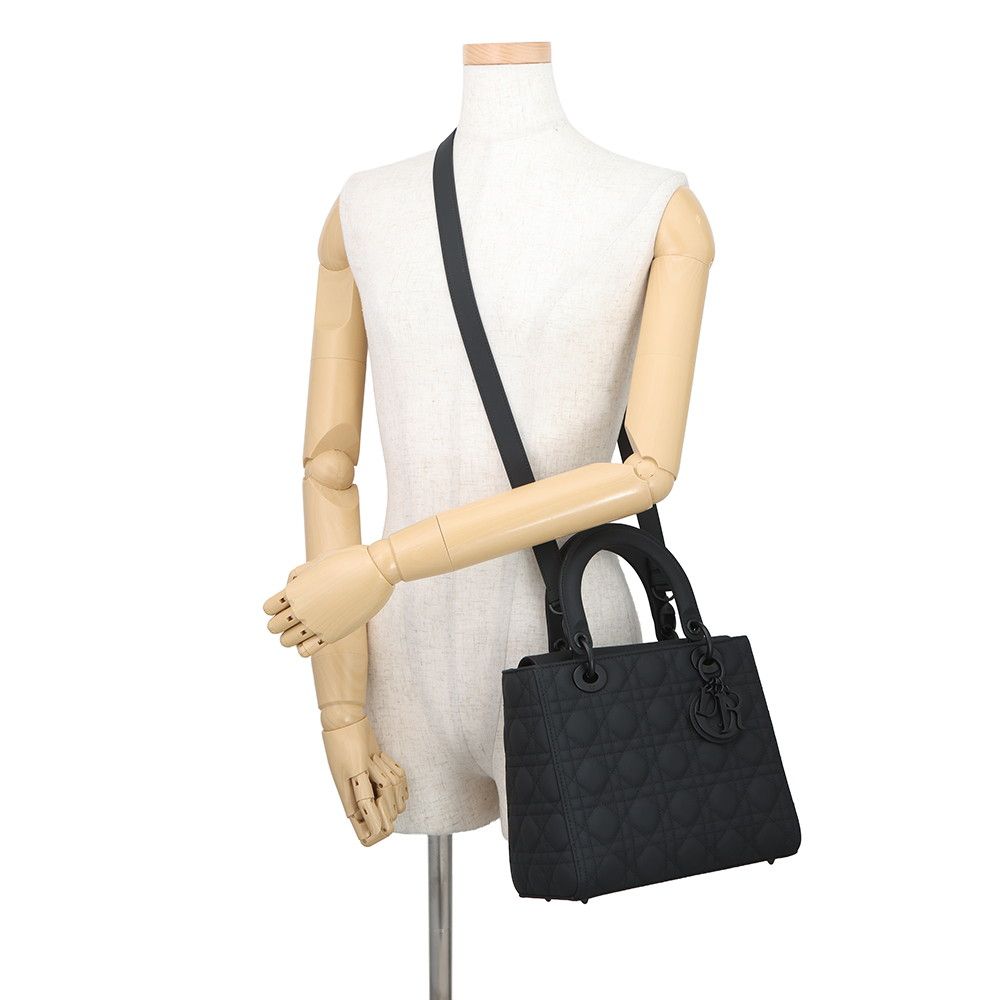 Dior Handbag Lady Ultra Matte Calfskin 2-Way Shoulder Black — view 5