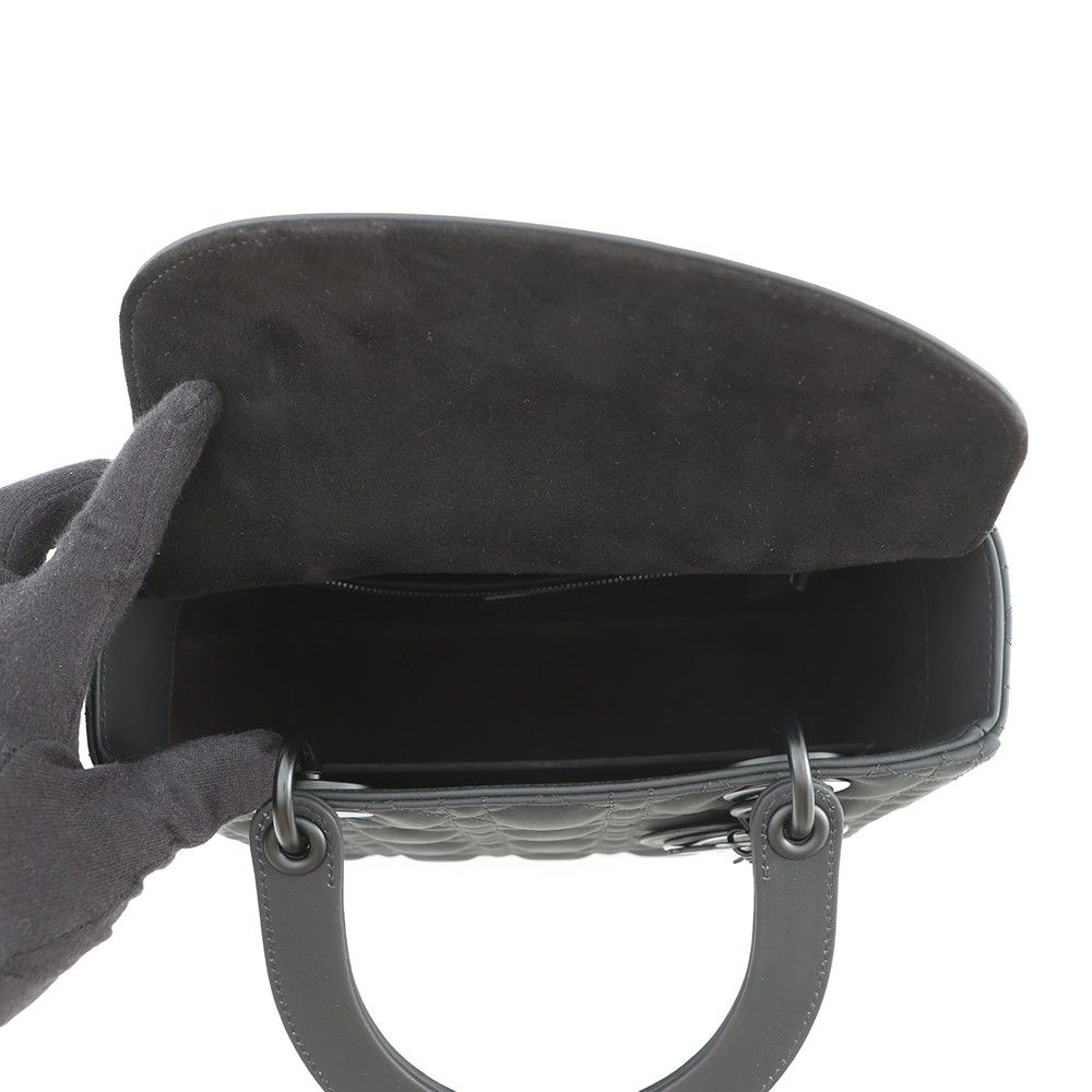 Dior Handbag Lady Ultra Matte Calfskin 2-Way Shoulder Black — view 6