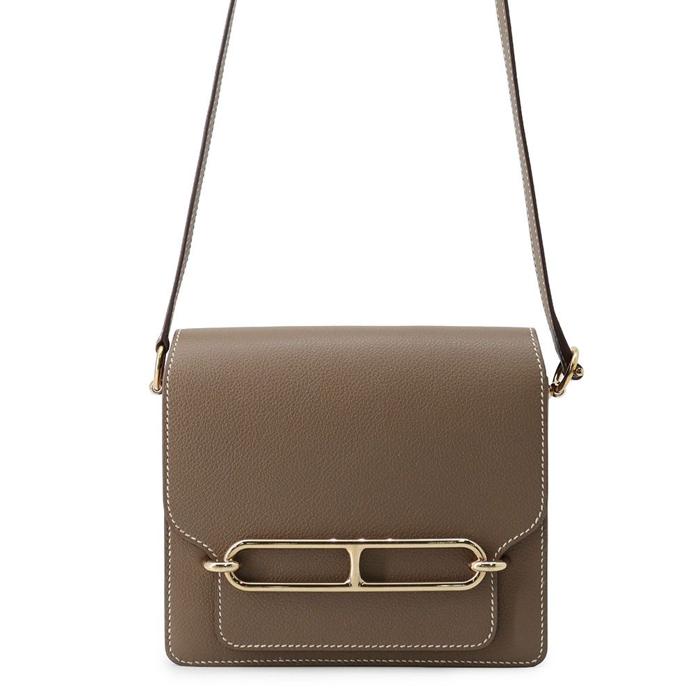 Hermes Sac Roulis Mini Etoupe Gold Shoulder
