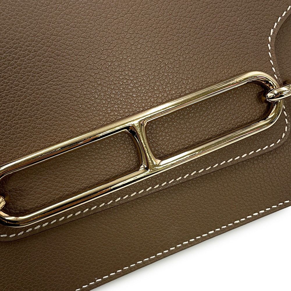 Hermes Sac Roulis Mini Etoupe Gold Shoulder — view 9