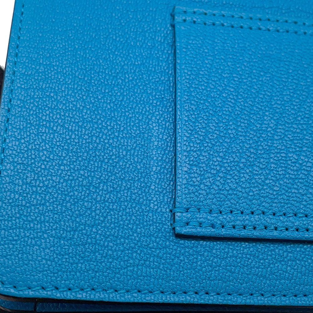 Hermes Wallet Roulis Slim Blue Frida Gold Chevre Misor — view 7