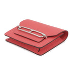 Hermes Wallet Roulis Slim Rose Texas Silver Chevre Misor — view 2