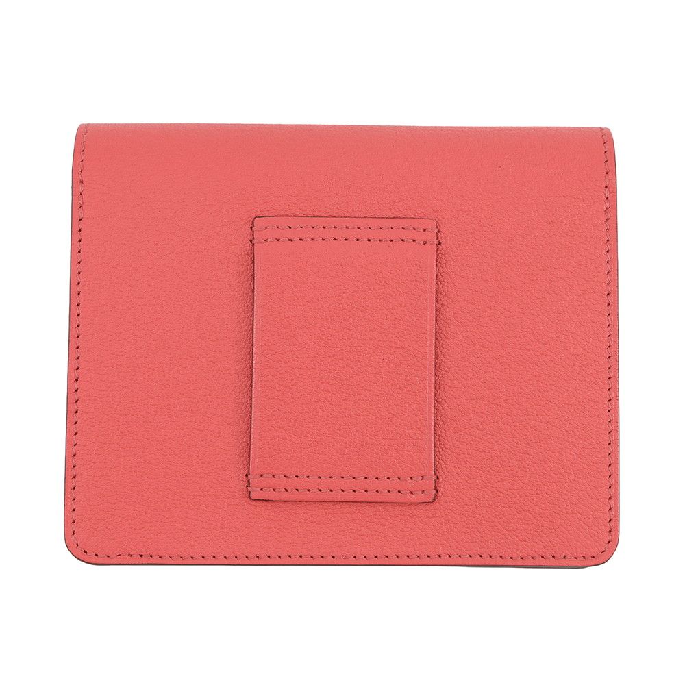Hermes Wallet Roulis Slim Rose Texas Silver Chevre Misor — view 3