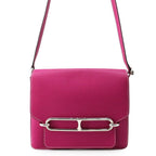 Hermes Sac Roulis 23 Rose Purple Silver Shoulder