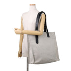 Hermes Tote Etriviere Shopping Ecru Black Silver Toile Ash Vache Hunter — view 4