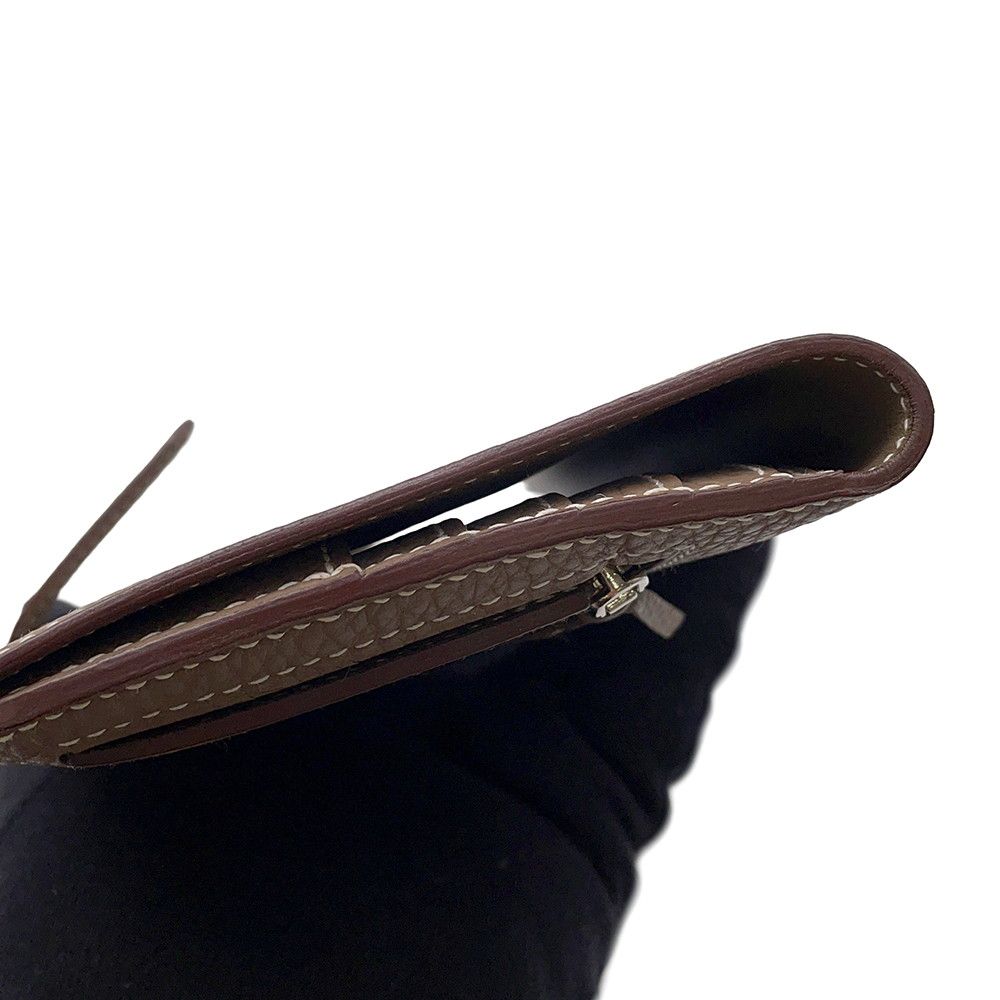 Hermes Wallet Dogon Long Etoupe Silver Togo — view 7