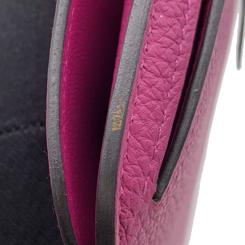 Hermes Wallet Dogon Long Rosepurple Silver Togo — view 7