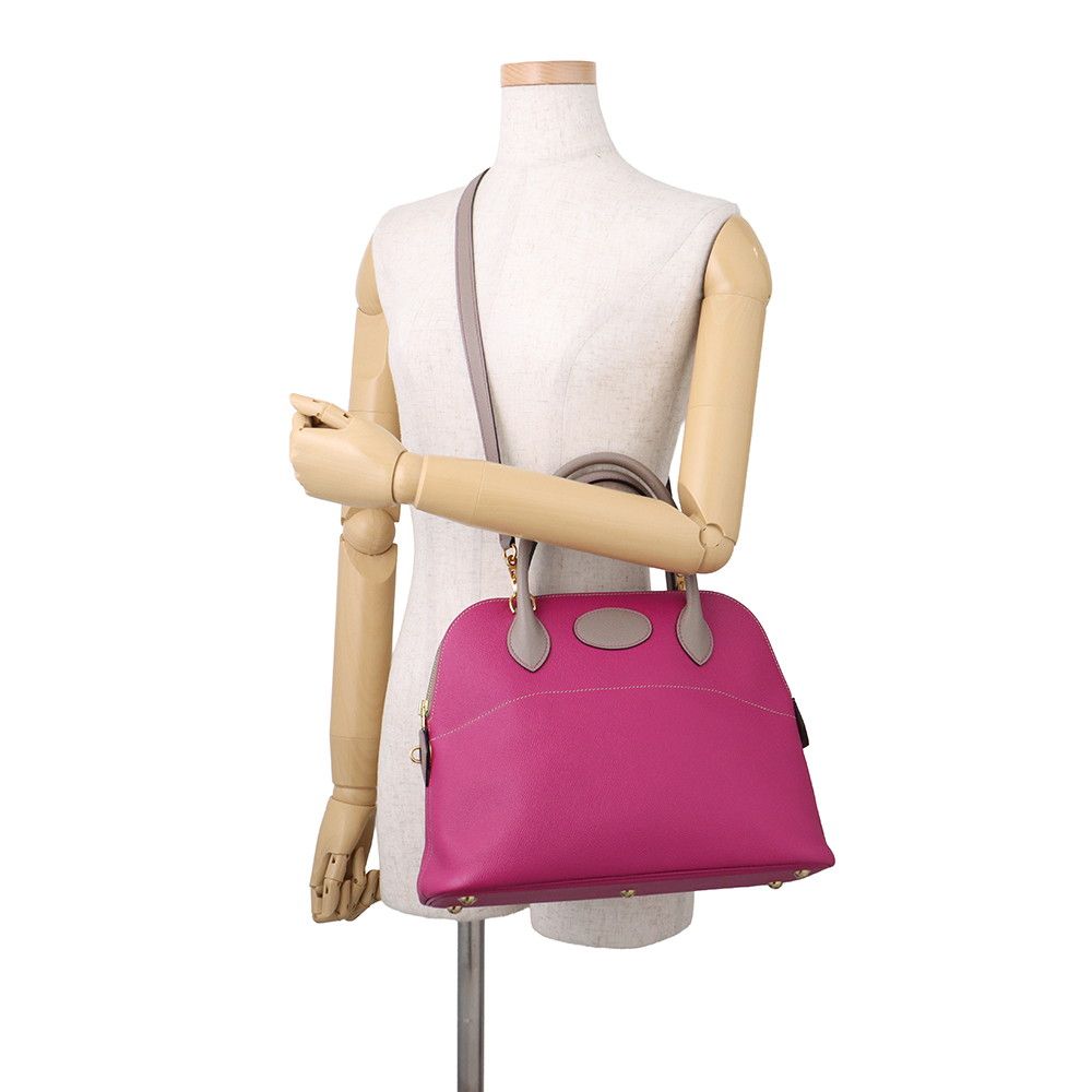 Hermes Handbag Bolide 31 Etoupe Rose Purple Gold Epsom 2-Way — view 5