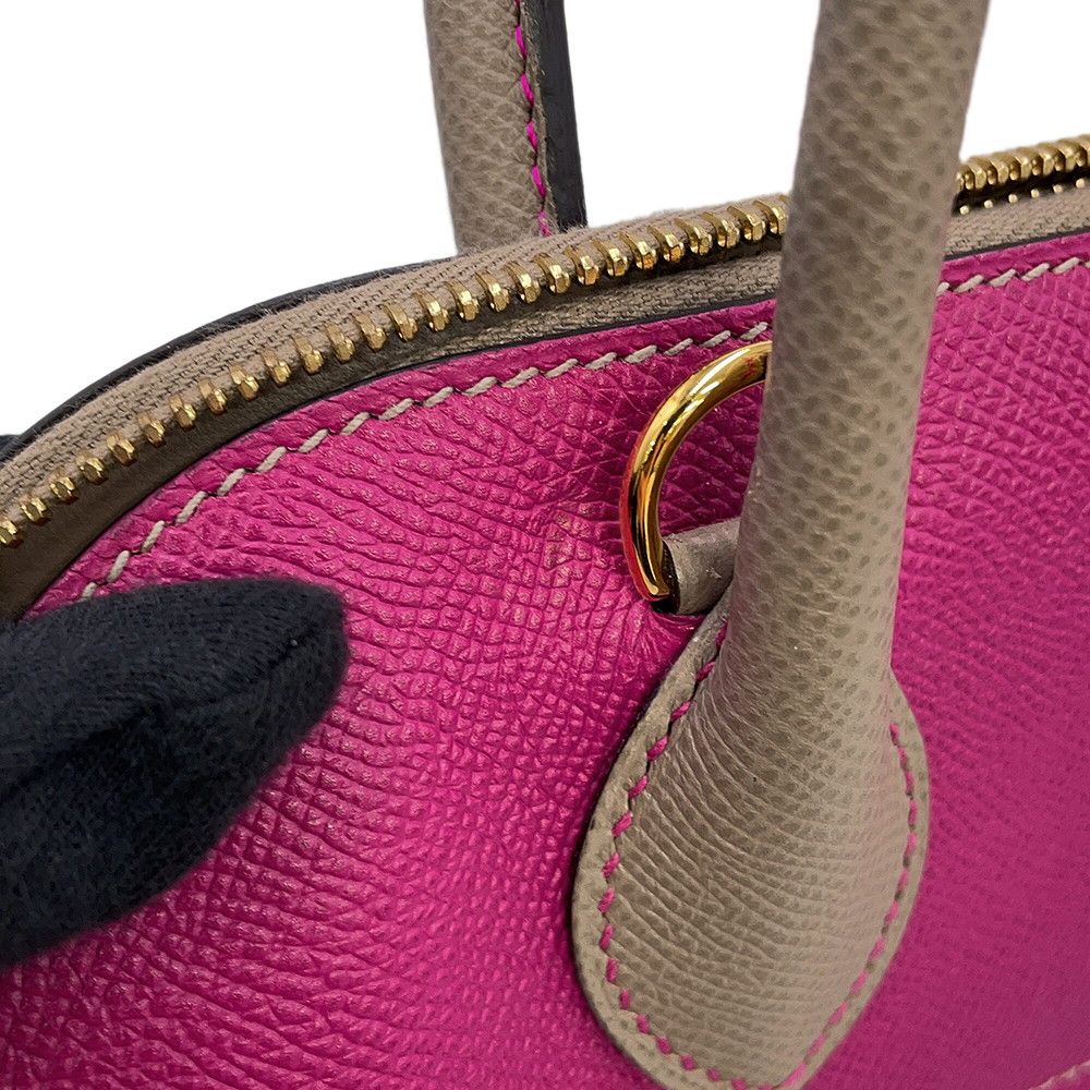 Hermes Handbag Bolide 31 Etoupe Rose Purple Gold Epsom 2-Way — view 9