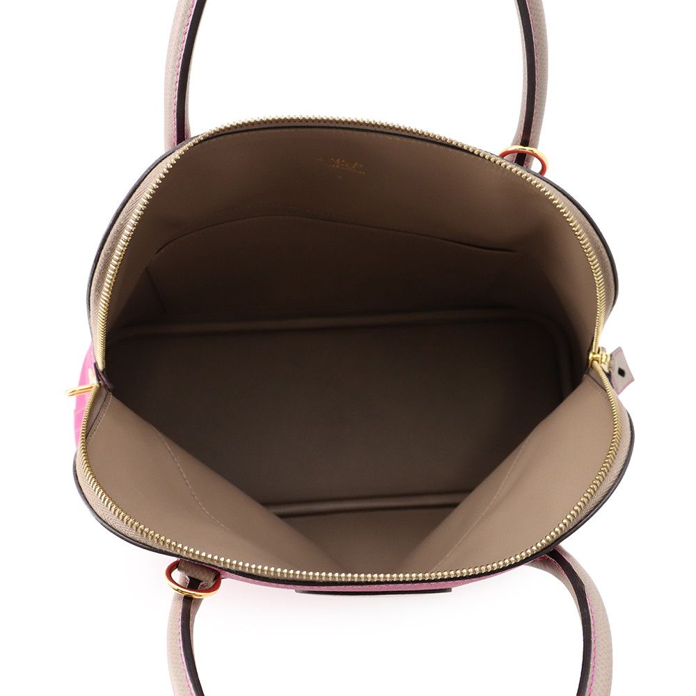 Hermes Handbag Bolide 31 Etoupe Rose Purple Gold Epsom 2-Way — view 6