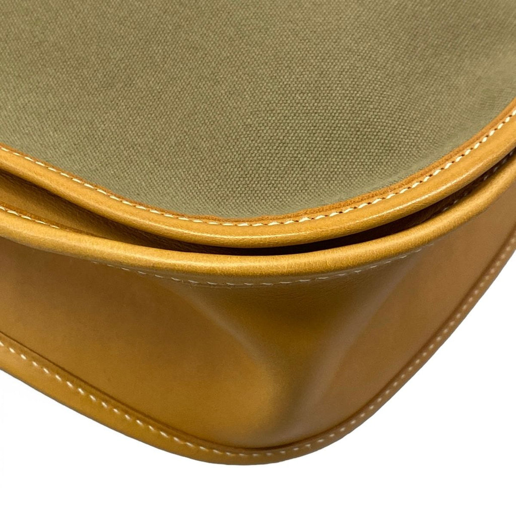 Hermes Shoulder Bag Evelyne GM Khaki Natural Leather — view 6