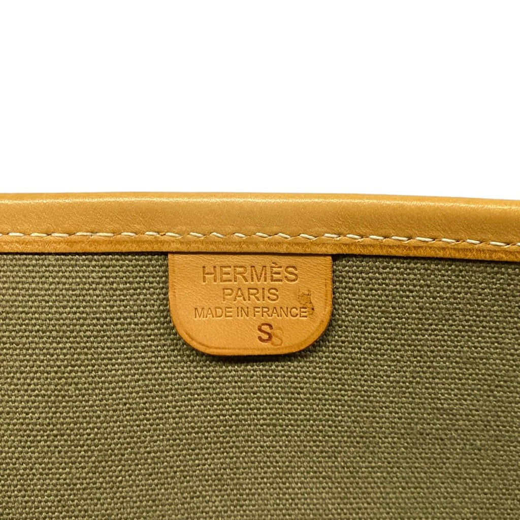 Hermes Shoulder Bag Evelyne GM Khaki Natural Leather — view 9