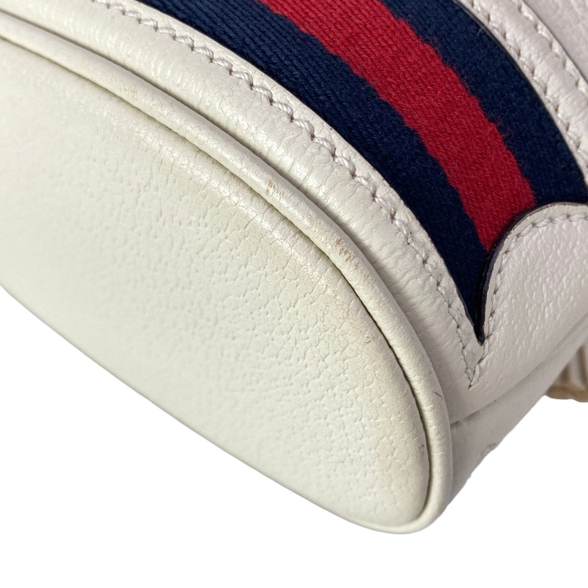 Gucci Handbag Ophidia White Red Navy Drawstring Leather — view 6