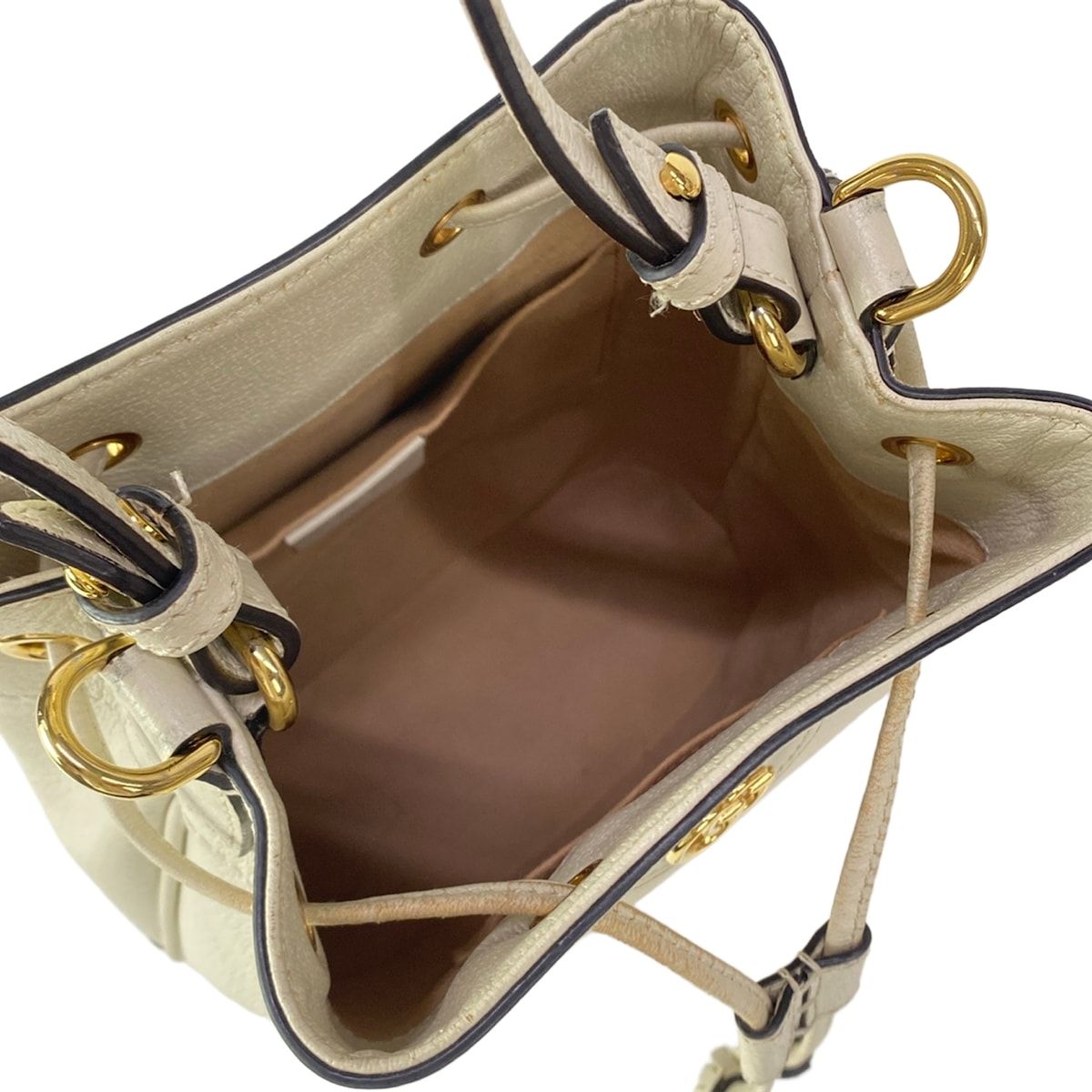 Gucci Handbag Ophidia White Red Navy Drawstring Leather — view 7