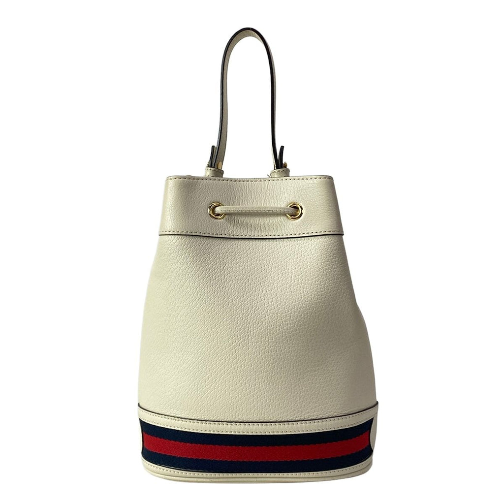 Gucci Handbag Ophidia White Red Navy Drawstring Leather — view 3