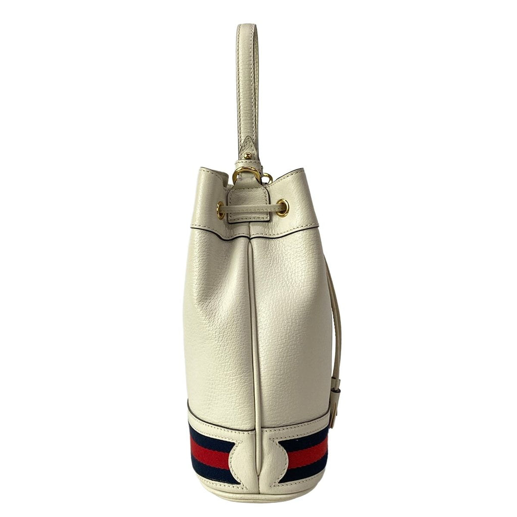 Gucci Handbag Ophidia White Red Navy Drawstring Leather — view 2