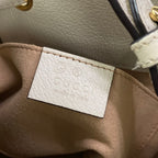 Gucci Handbag Ophidia White Red Navy Drawstring Leather — view 9