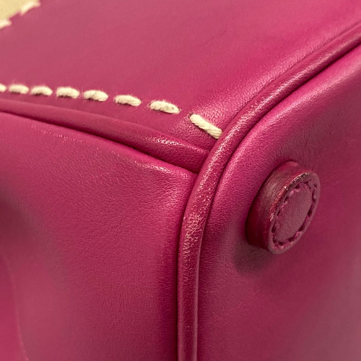 Prada Handbag Canapa City Beige Pink Leather — view 6