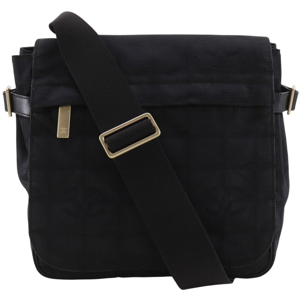 Chanel New Travel Line Nylon Canvas Black Shoulder