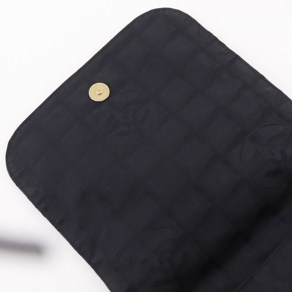 Chanel New Travel Line Nylon Canvas Black Shoulder — view 7