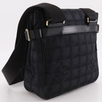 Chanel New Travel Line Nylon Canvas Black Shoulder — view 3