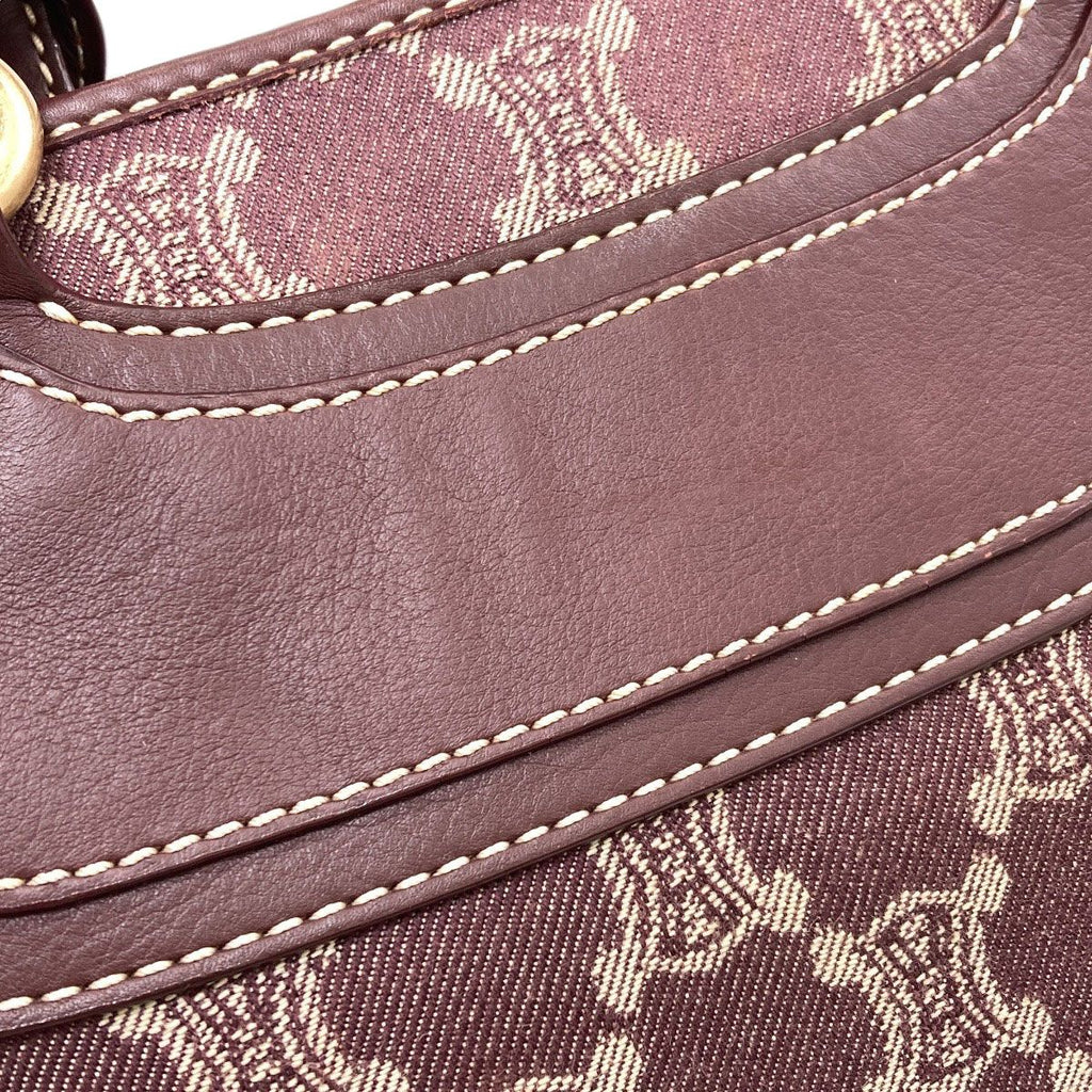 Celine Boogie Bag Macadam Pattern Handbag Canvas — view 9