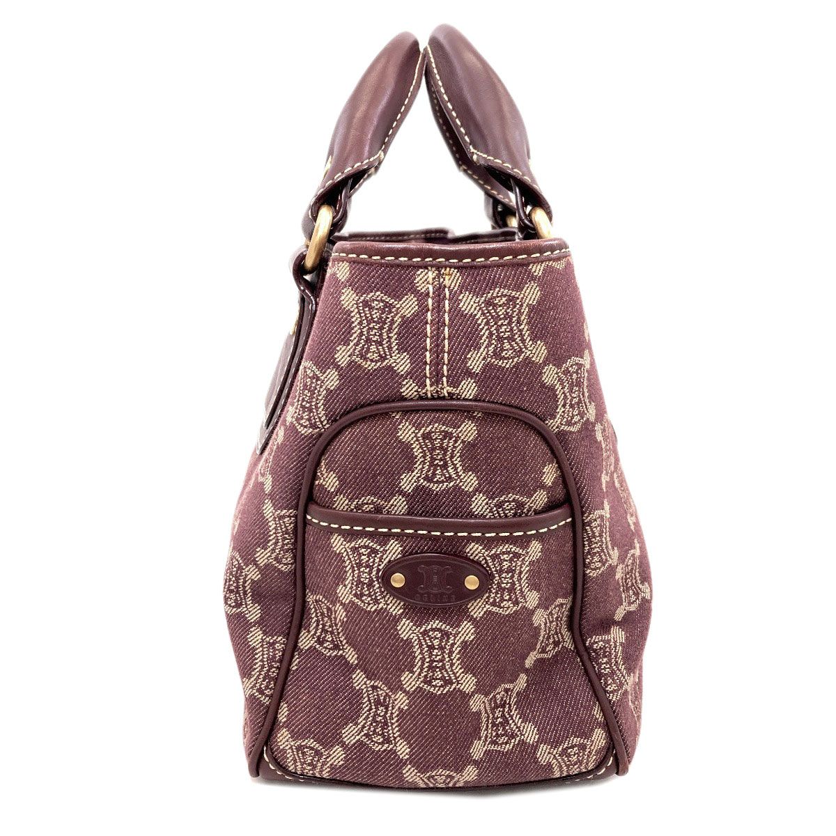 Celine Boogie Bag Macadam Pattern Handbag Canvas — view 3