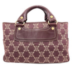Celine Boogie Bag Macadam Pattern Handbag Canvas