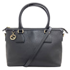 Gucci Interlocking 2-Way Handbag Calf