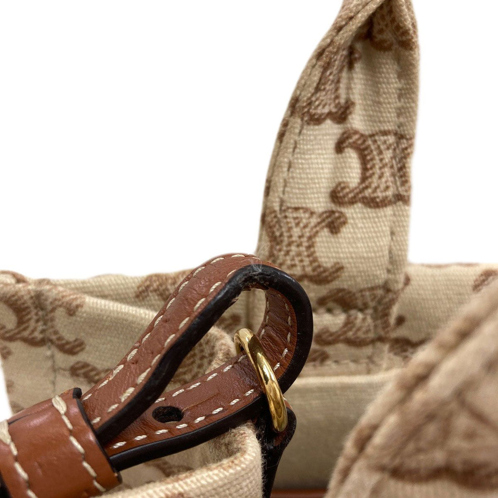 Celine Cabas Thais Triomphe 2-Way Handbag Canvas — view 9