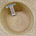 Dior Hat 57 Esoto Hat Beige Navy Light Gray Straw — view 4